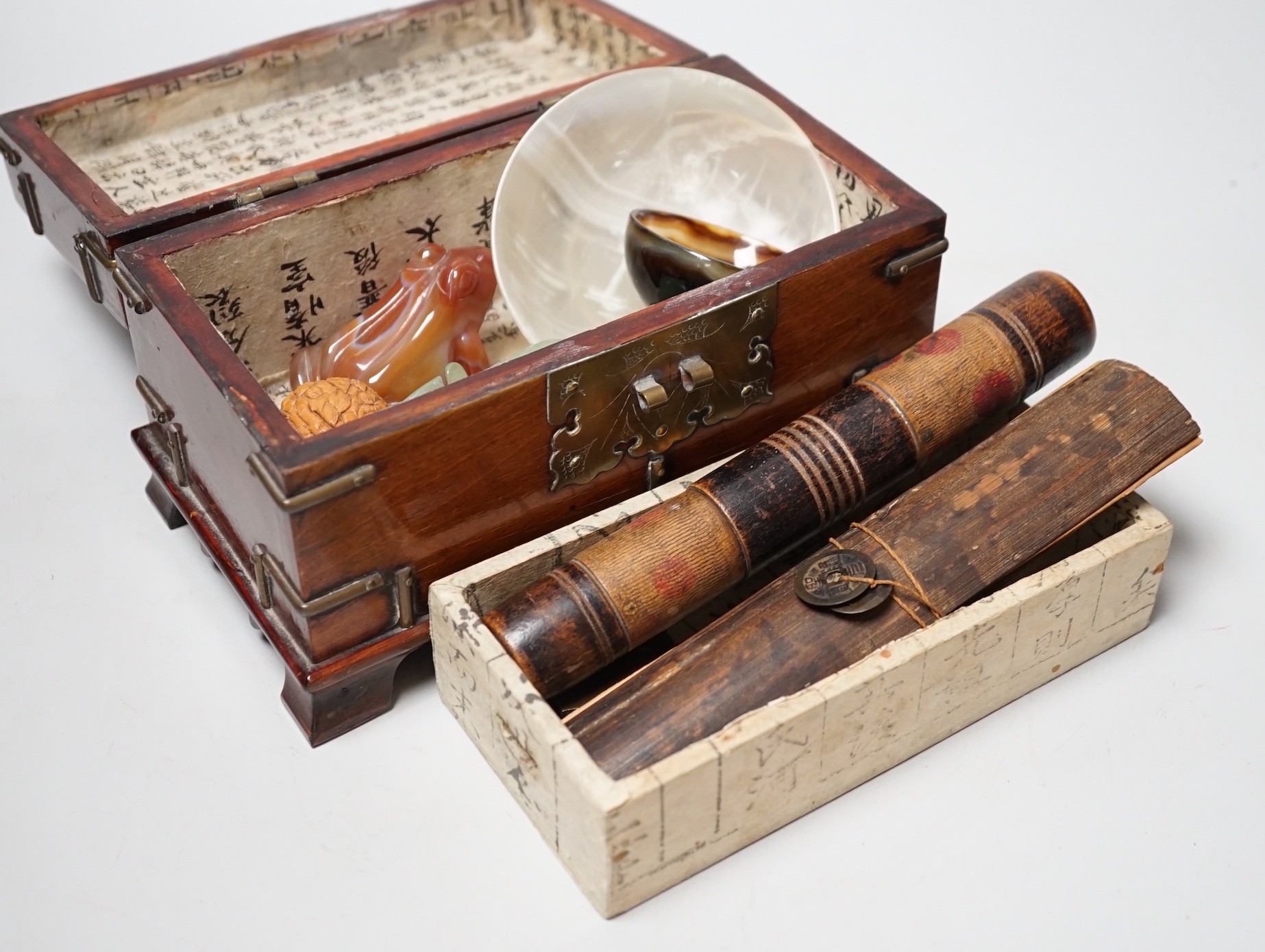 A selection of various Chinese curios, to include carvings etc